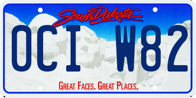 SD license plate 0CIW82