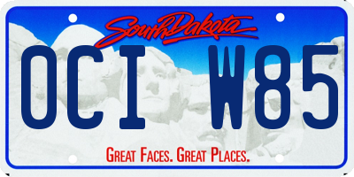 SD license plate 0CIW85