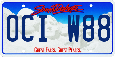 SD license plate 0CIW88