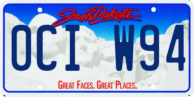 SD license plate 0CIW94