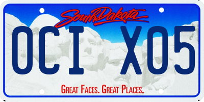 SD license plate 0CIX05