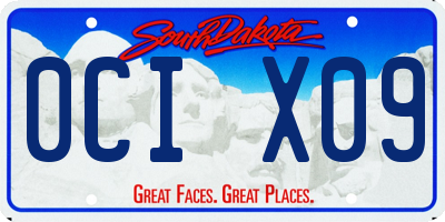 SD license plate 0CIX09