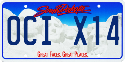 SD license plate 0CIX14