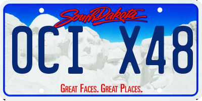 SD license plate 0CIX48