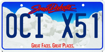 SD license plate 0CIX51