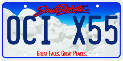 SD license plate 0CIX55