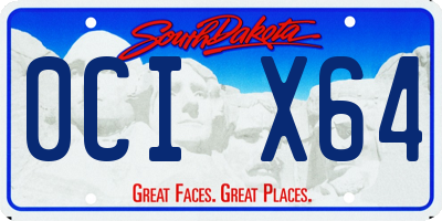 SD license plate 0CIX64