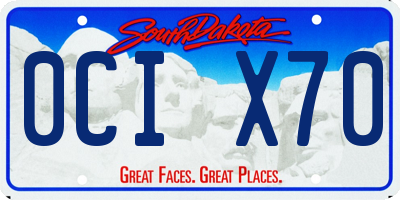SD license plate 0CIX70