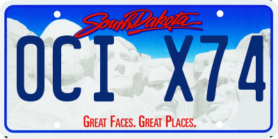 SD license plate 0CIX74
