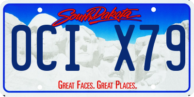 SD license plate 0CIX79