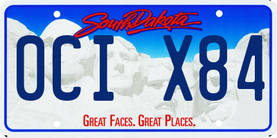 SD license plate 0CIX84