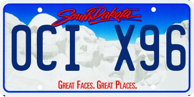 SD license plate 0CIX96