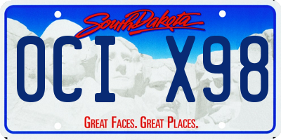 SD license plate 0CIX98