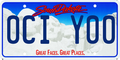 SD license plate 0CIY00