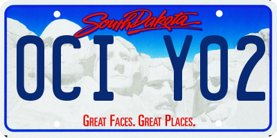 SD license plate 0CIY02