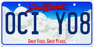 SD license plate 0CIY08