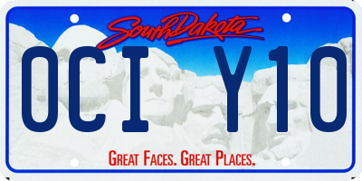 SD license plate 0CIY10