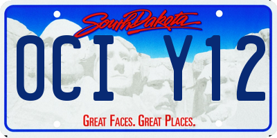 SD license plate 0CIY12