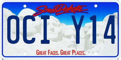 SD license plate 0CIY14