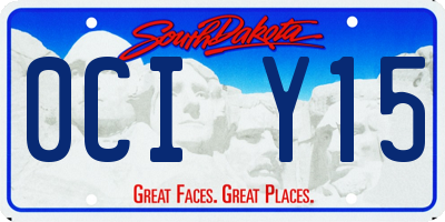 SD license plate 0CIY15