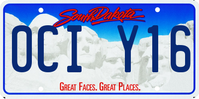 SD license plate 0CIY16