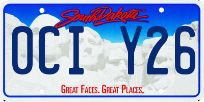 SD license plate 0CIY26
