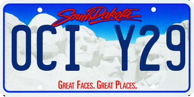 SD license plate 0CIY29