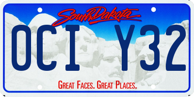 SD license plate 0CIY32