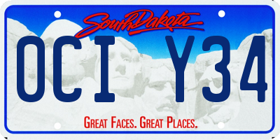 SD license plate 0CIY34