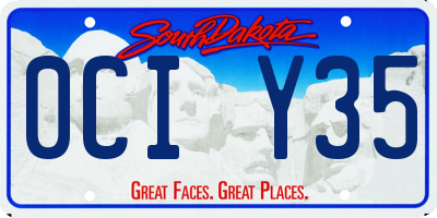 SD license plate 0CIY35