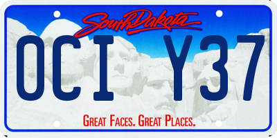 SD license plate 0CIY37