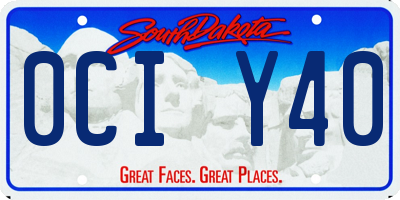 SD license plate 0CIY40