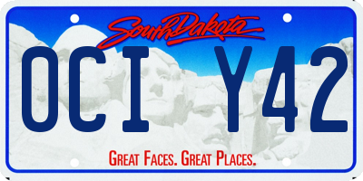 SD license plate 0CIY42
