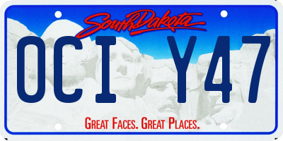 SD license plate 0CIY47