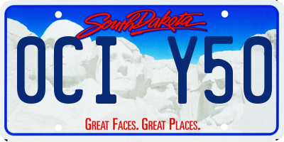 SD license plate 0CIY50
