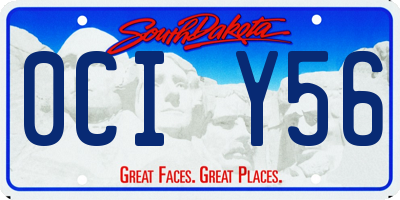 SD license plate 0CIY56
