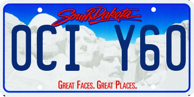 SD license plate 0CIY60