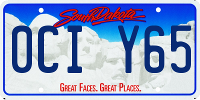 SD license plate 0CIY65