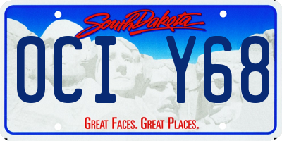 SD license plate 0CIY68