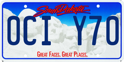 SD license plate 0CIY70