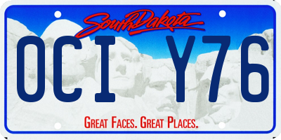 SD license plate 0CIY76