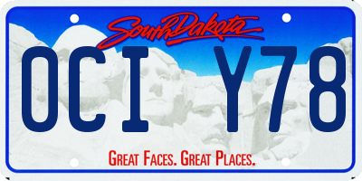 SD license plate 0CIY78