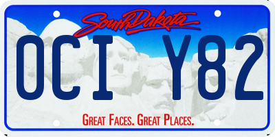 SD license plate 0CIY82