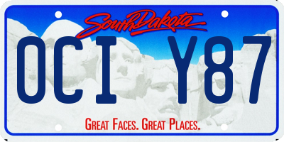 SD license plate 0CIY87