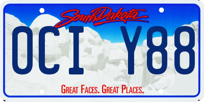 SD license plate 0CIY88
