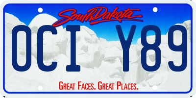 SD license plate 0CIY89