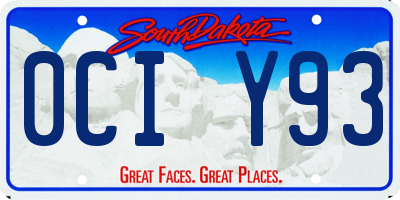 SD license plate 0CIY93