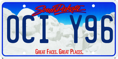 SD license plate 0CIY96