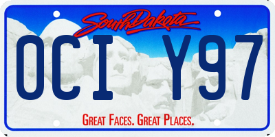 SD license plate 0CIY97