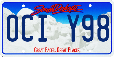SD license plate 0CIY98